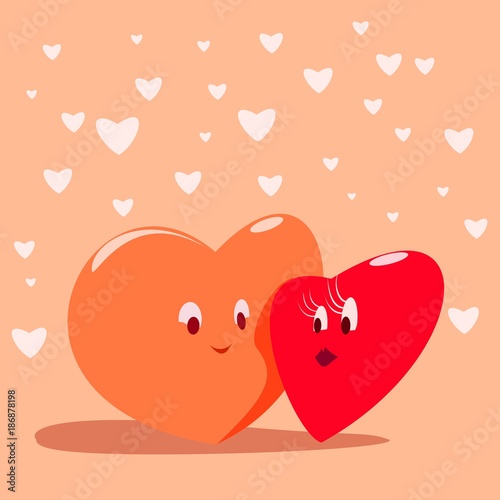 two loving hearts