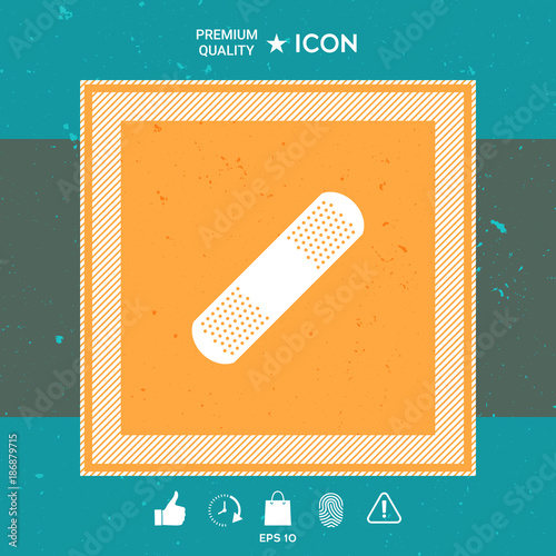 Medical  plaster, adhesive bandage icon