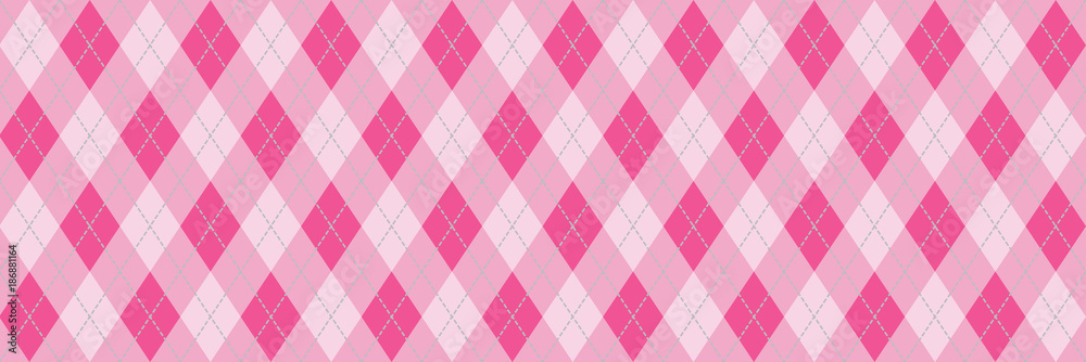 Pink Argyle Background Banner