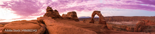 Print op canvas Delicate Arch Pano