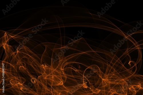 Golden dynamic abstract strokes on black background . For creative patterns. background, wallpaper, web, print, posters, postcards, design ideas. Creative and interesting.