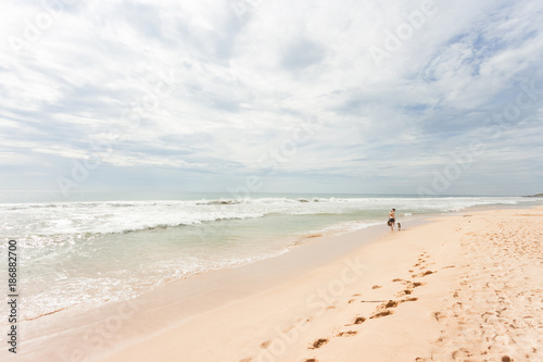 Sri Lanka - Ahungalla - Out for a calming beach walk © tagstiles.com