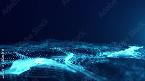 Flowing audio waveform strings