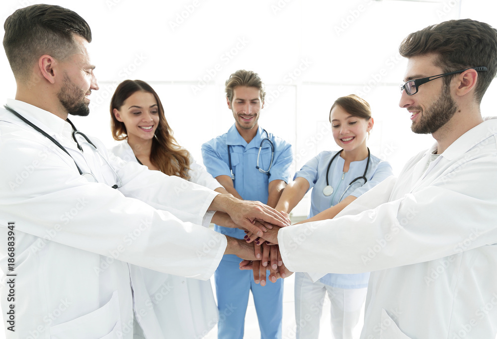 background image of a successful group of doctors on a white background background image of a successful group of doctors on a white background