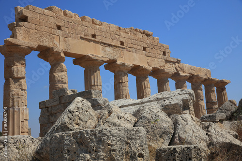 The ancient Acropolis at Selinunte. Sicily. Italy