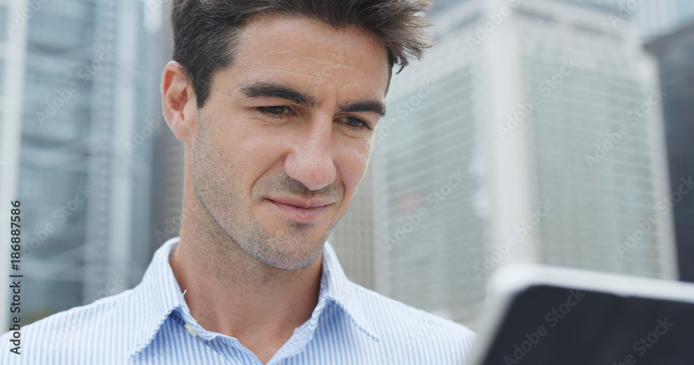 Businessman use of tablet computer Businessman use of tablet computer