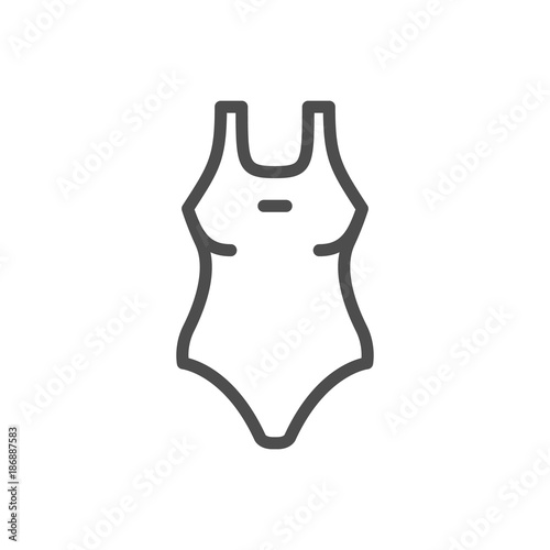 Female swimwear line icon