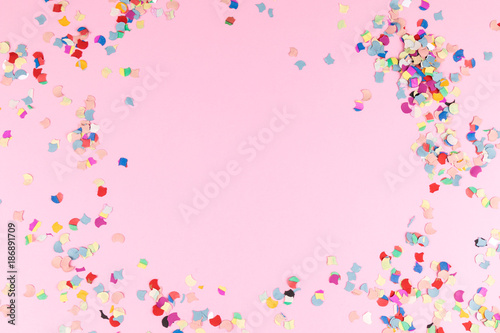 rosa frame with confetti