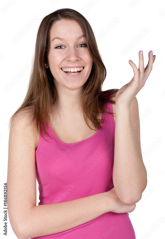 Portrait of a gorgeous young student girl looking questioningly at you Portrait of a gorgeous young student girl looking questioningly at you