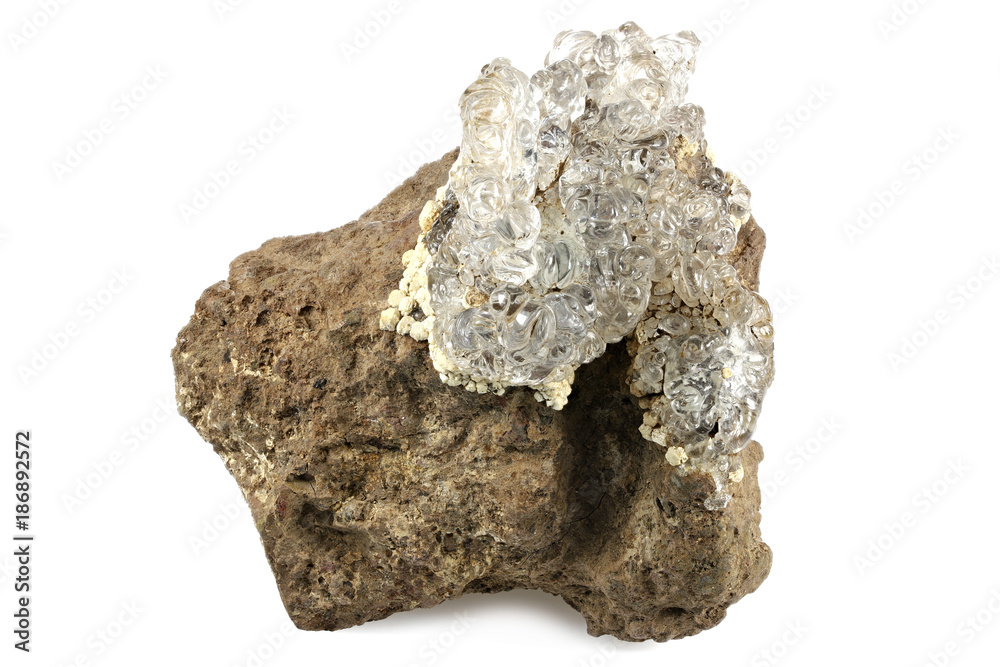 hyalite (water opal) found in Valec, Czech Republic isolated on white background hyalite (water opal) found in Valec, Czech Republic isolated on white background