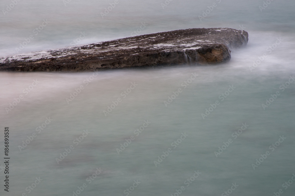 Long exposure sea storm