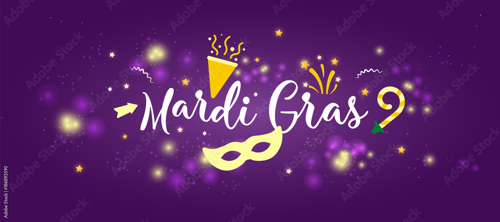 Carnival Mardi Gras Concept Banner