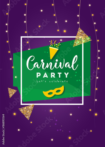 Carnival colorful poster.Vector illustration