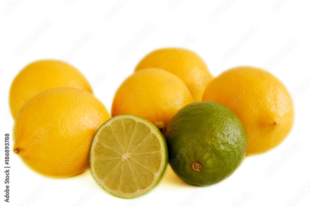 Still life of lemon and lime Still life of lemon and lime