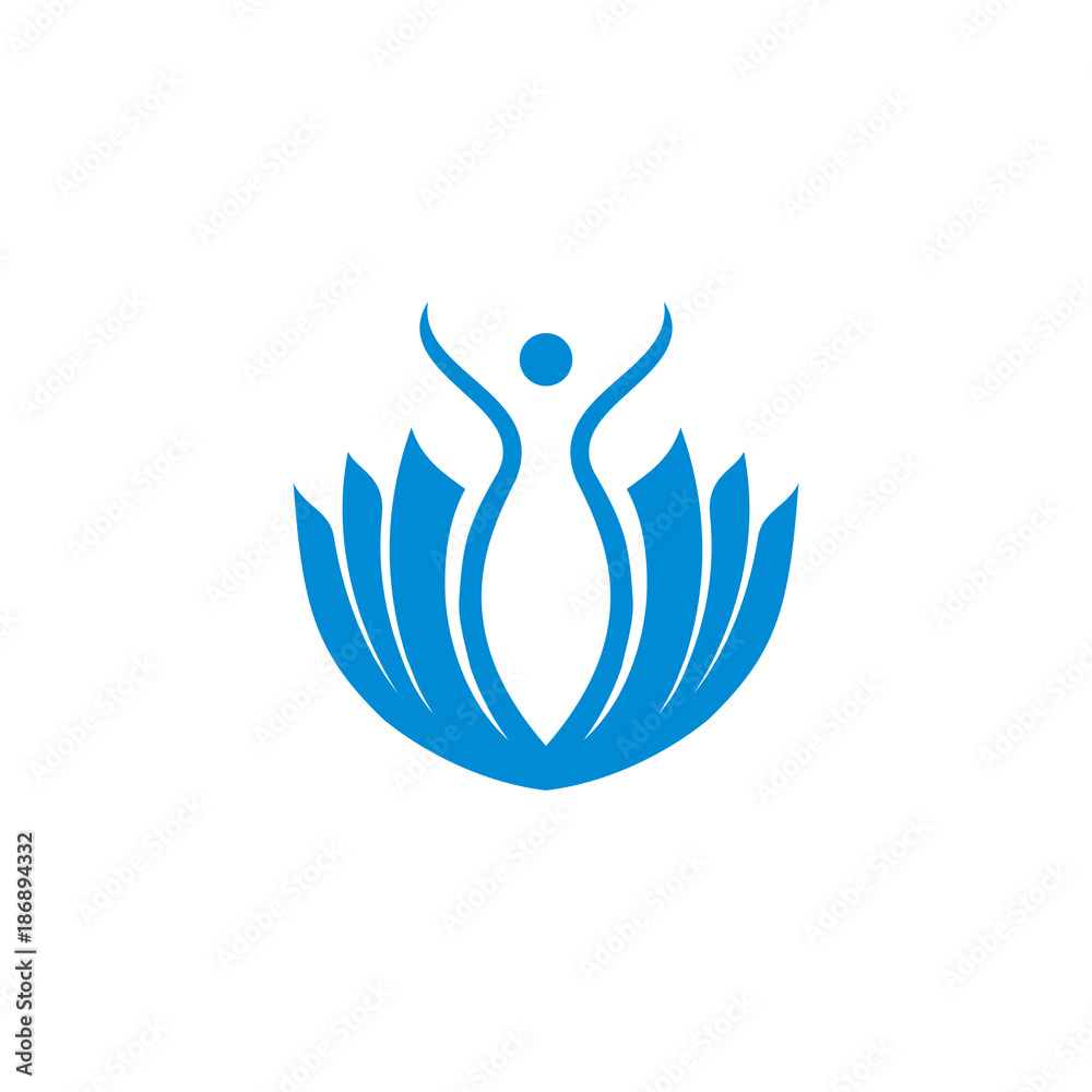 Fototapeta premium Lotus fitness logo