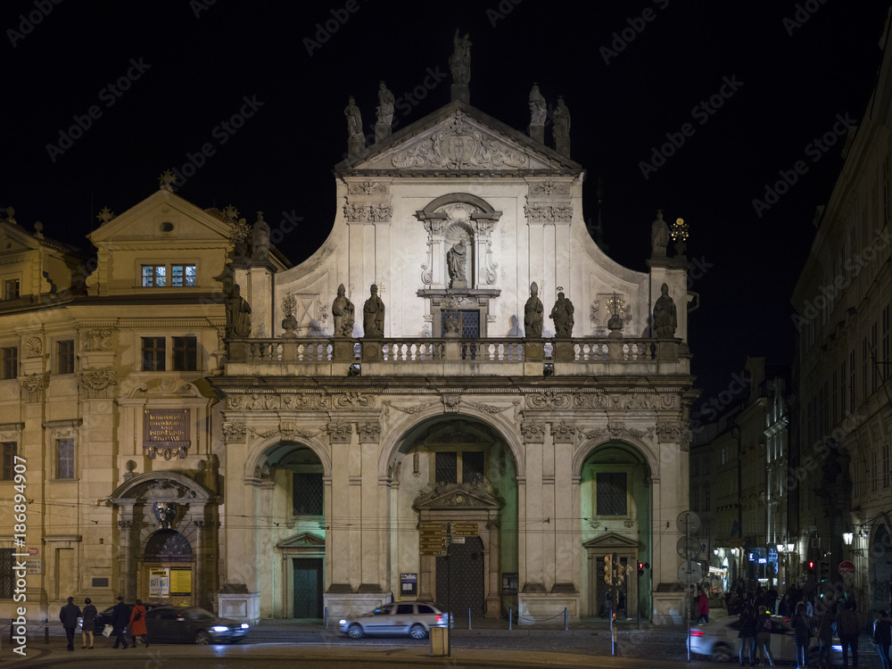 Facade of St Salvator Church, Old Town, Prague, Czech Republic
