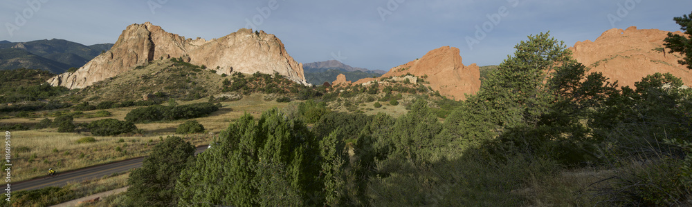 Garden of the Gods with Bicyclist