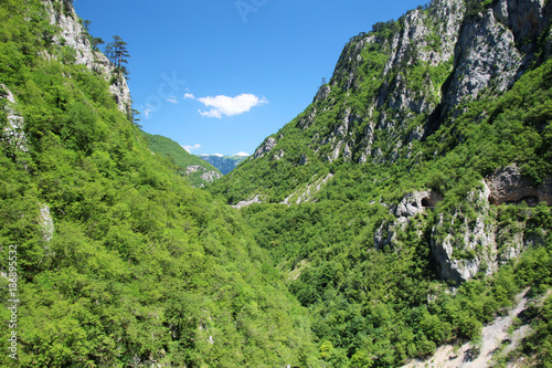 A canyon in Pluzine terrain, Montenegro