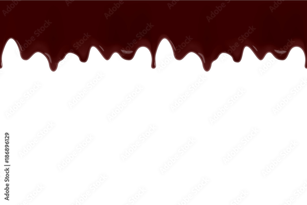 Seamless dripping chocolate border Stock Vector | Adobe Stock