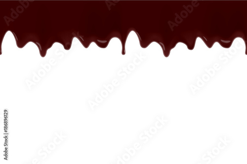 Seamless dripping chocolate border