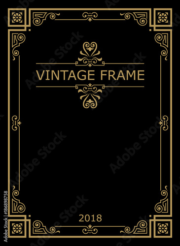 Retro vintage typographic design elements.