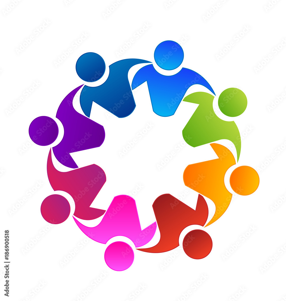 Teamwork group of friends, icon Teamwork group of friends, icon