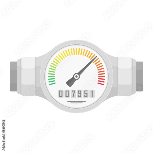Analog water meter.