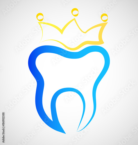 Teeth crown dental icon