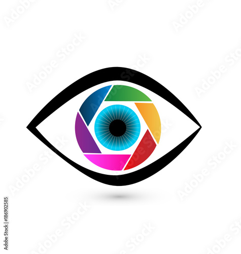 Eye colorful iris vector