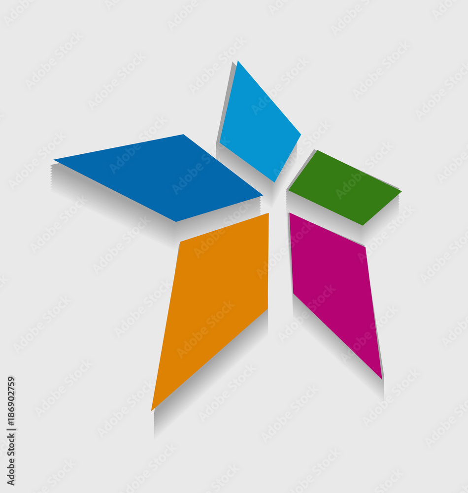 Geometric star shape icon Geometric star shape icon