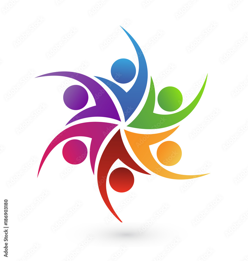 People Group Teamwork Logo People Group Teamwork Logo