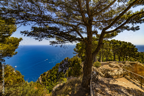 Italy. Capri Island. Villa Jovis built by emperor Tiberius - remains the east part