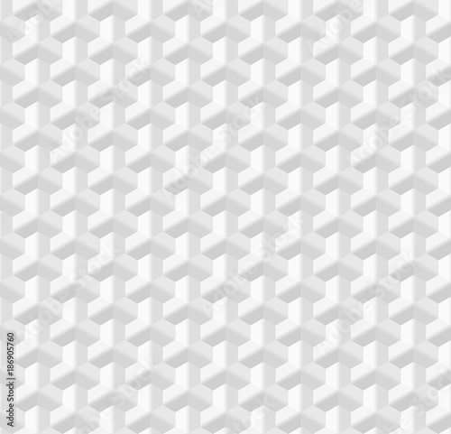 Vector white background. Seamless volumetric geometric pattern. Modern seamless pattern. © Rodin Anton