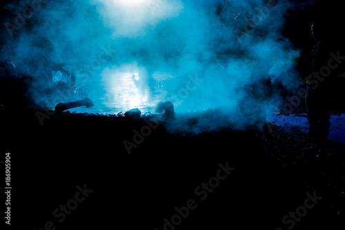 Hot water from underground at Sankamphaeng hot spring photo