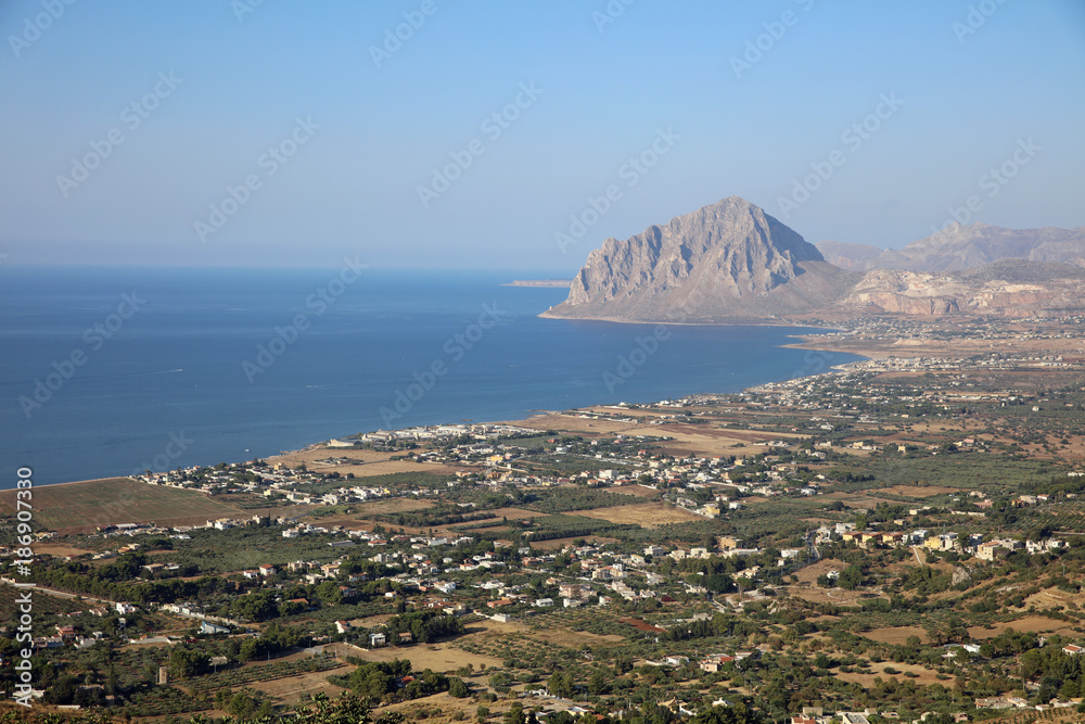 Monte Cofano near Erice in Sicily. Italy