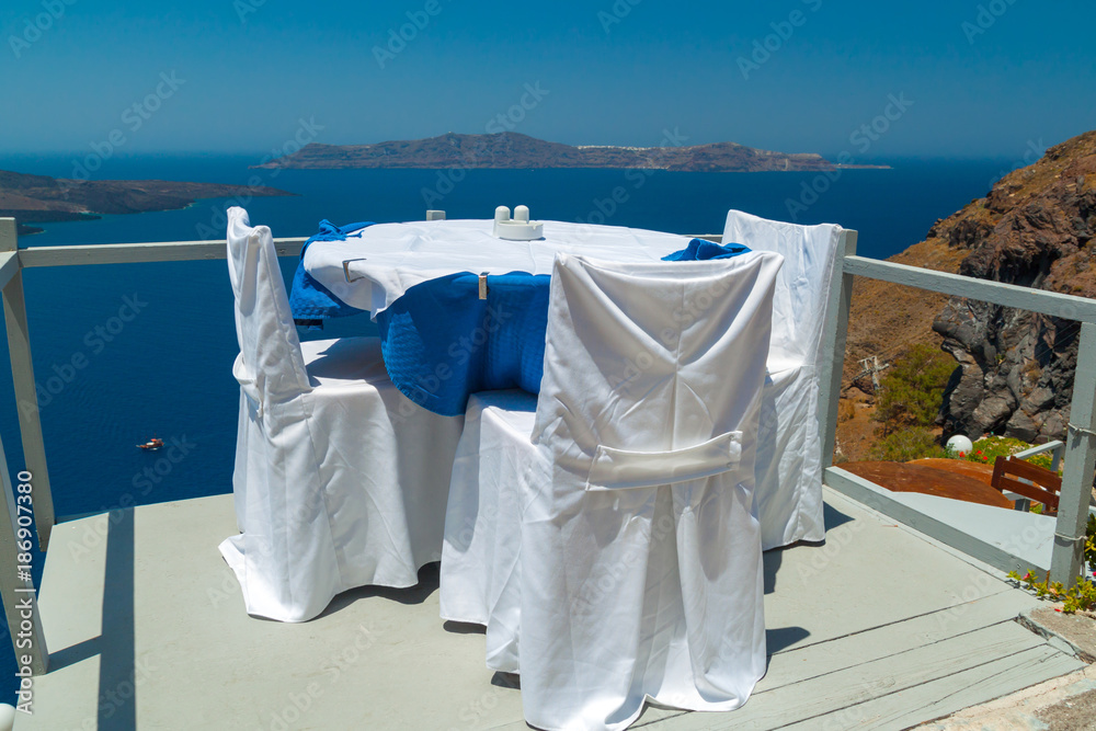 Architecture of Oia village on Santorini island, Greece Architecture of Oia village on Santorini island, Greece