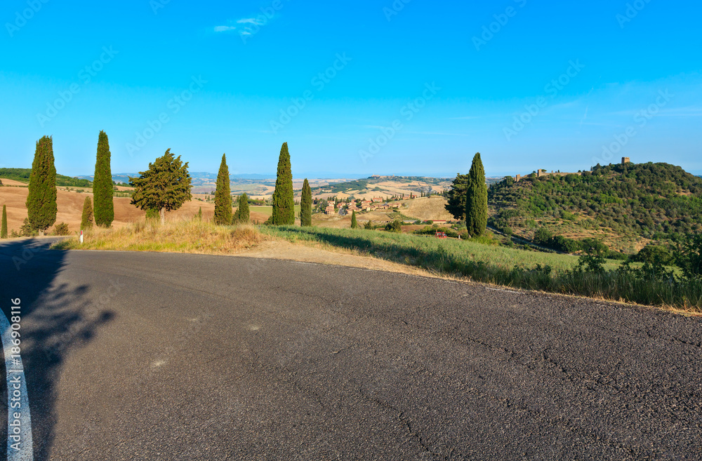 Countryside view from Montepulciano, Tuscany, Italy