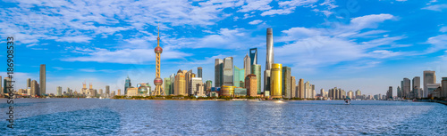 Shanghai Bund architectural landscape and skyline