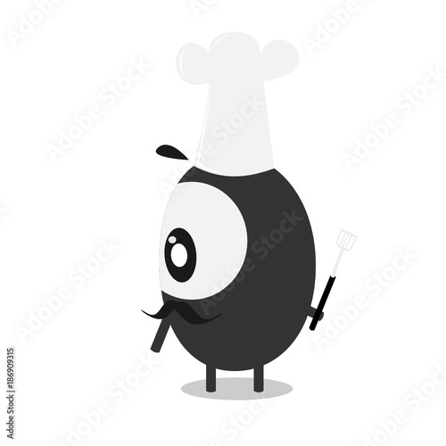 Tiny als Koch mit Mütze