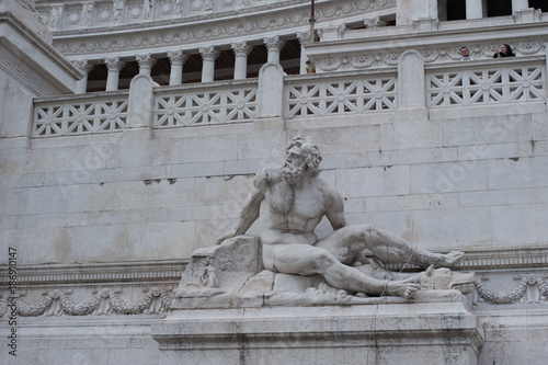 Rome Statue at Outside from Stone Marble Style of Roman Empire Artists Design