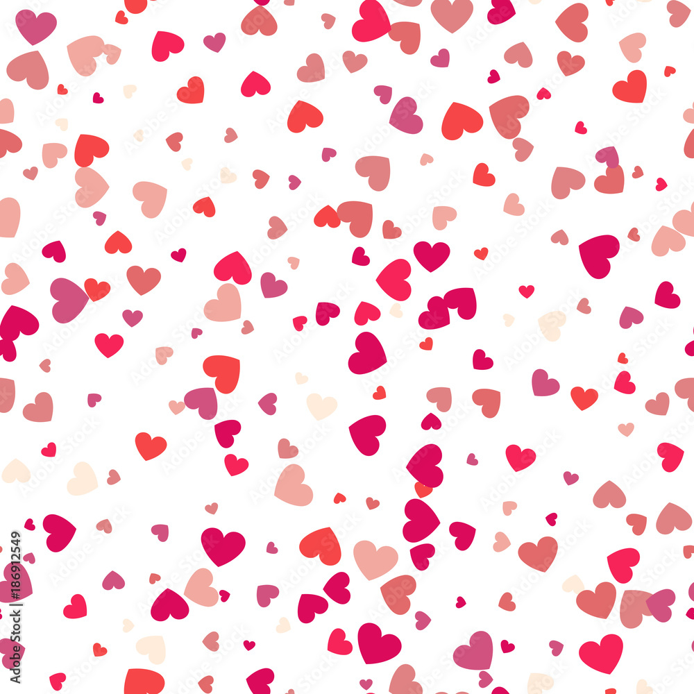 Pattern with hearts. Valentines Day background. Modern concept. Vector illustration