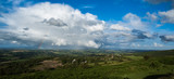 Countryside rain panorama