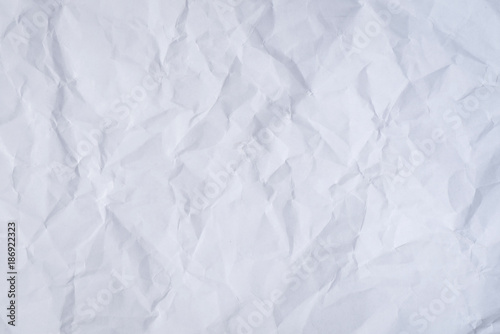 White crumpled paper background and texture