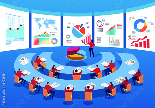 Business people together to attend business seminars