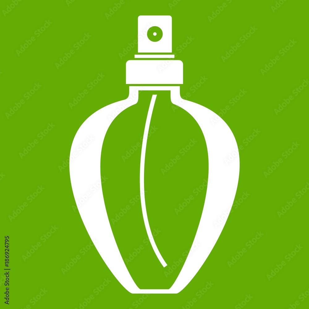 Fototapeta premium Parfume bottle icon green