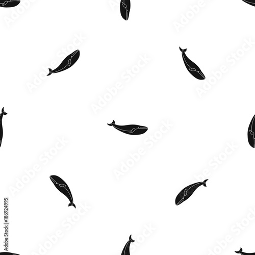 Whale pattern seamless black