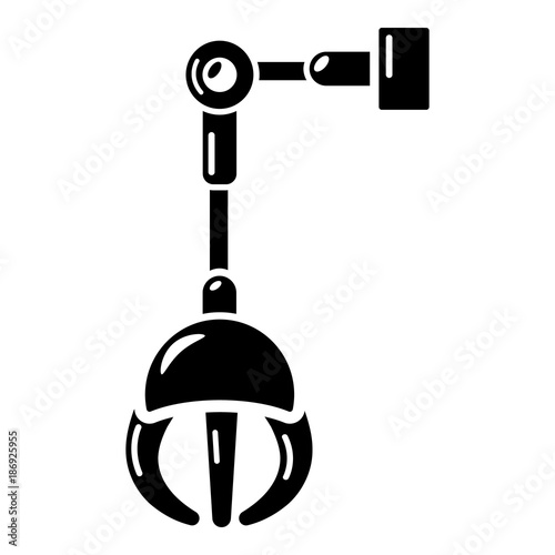 Mechanical grabber icon, simple style.