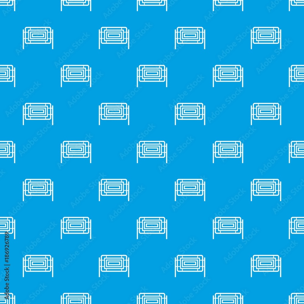 Square fence pattern seamless blue