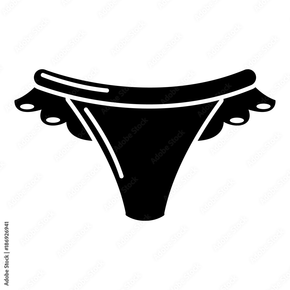 Underpants icon, simple black style Underpants icon, simple black style