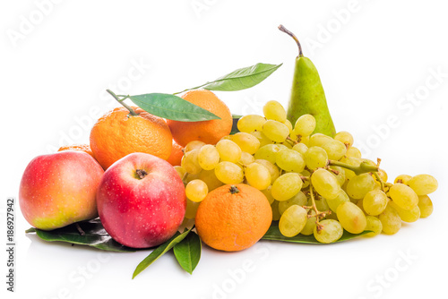 Fresh fruits. exotic fruits isolated on white